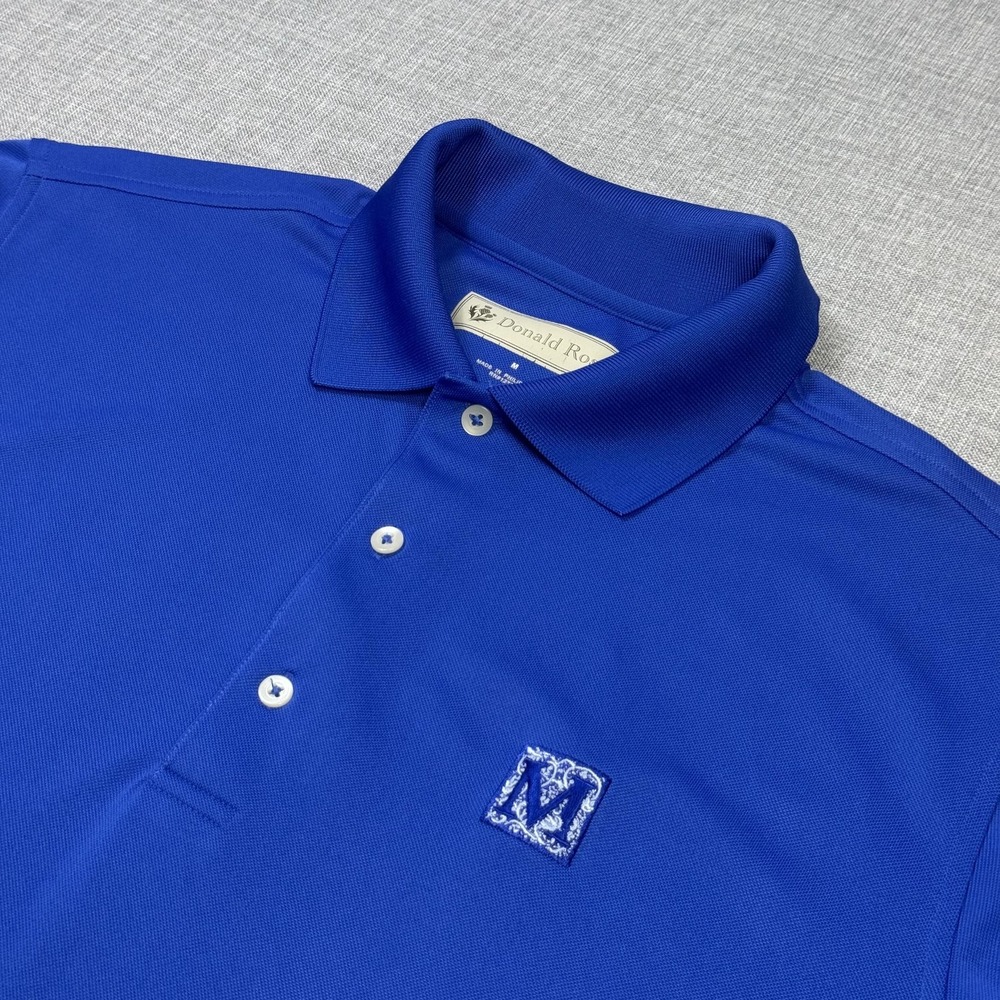 Donald Ross Mediterra Golf Polo Shirt Mens Medium Blue Performance